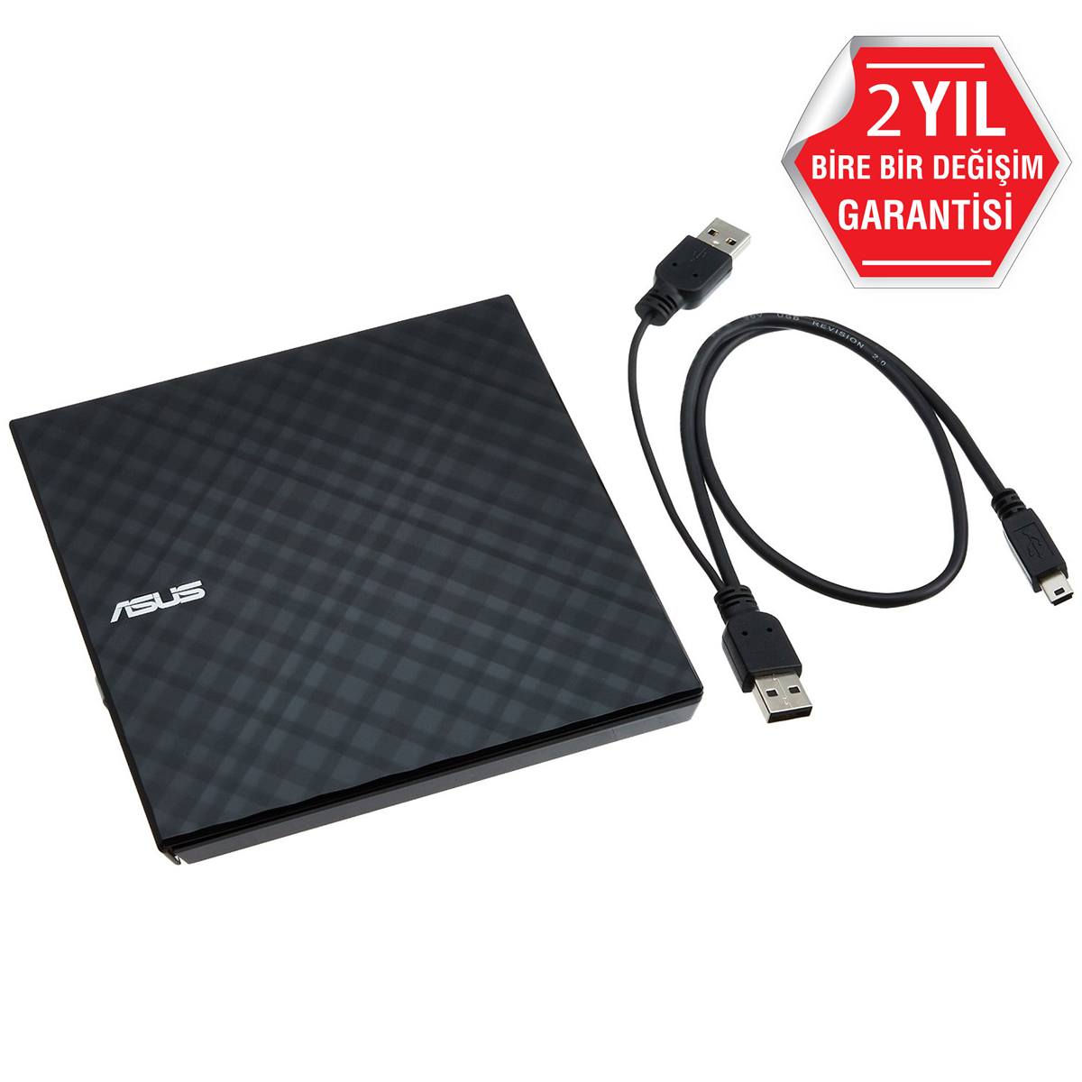 Asus SDRW-08D2S-U 24x Okuma/8x Yazma Usb Slim Dvd-Rw Si̇yah