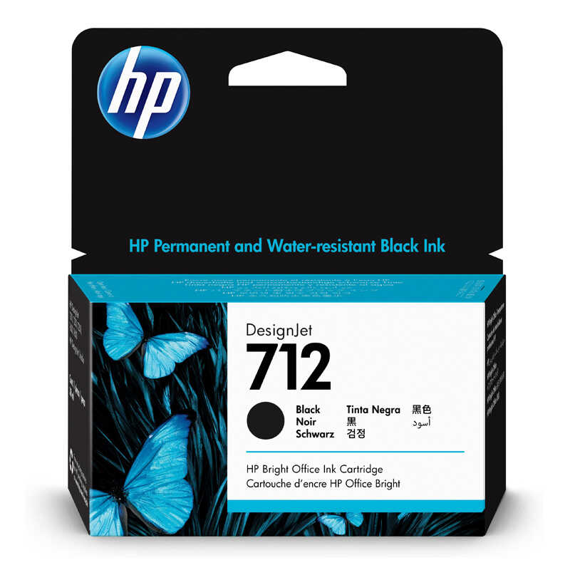Hp 3ED70A 712 Black Siyah 38Ml Plotter Kartuşu