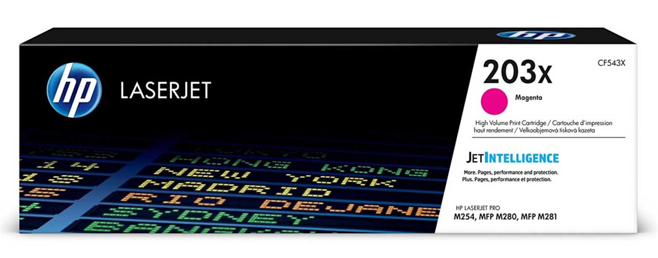 Hp CF543X 203X Magenta Kırmızı Yüksek Kapasite 2.500 Sayfa Toner