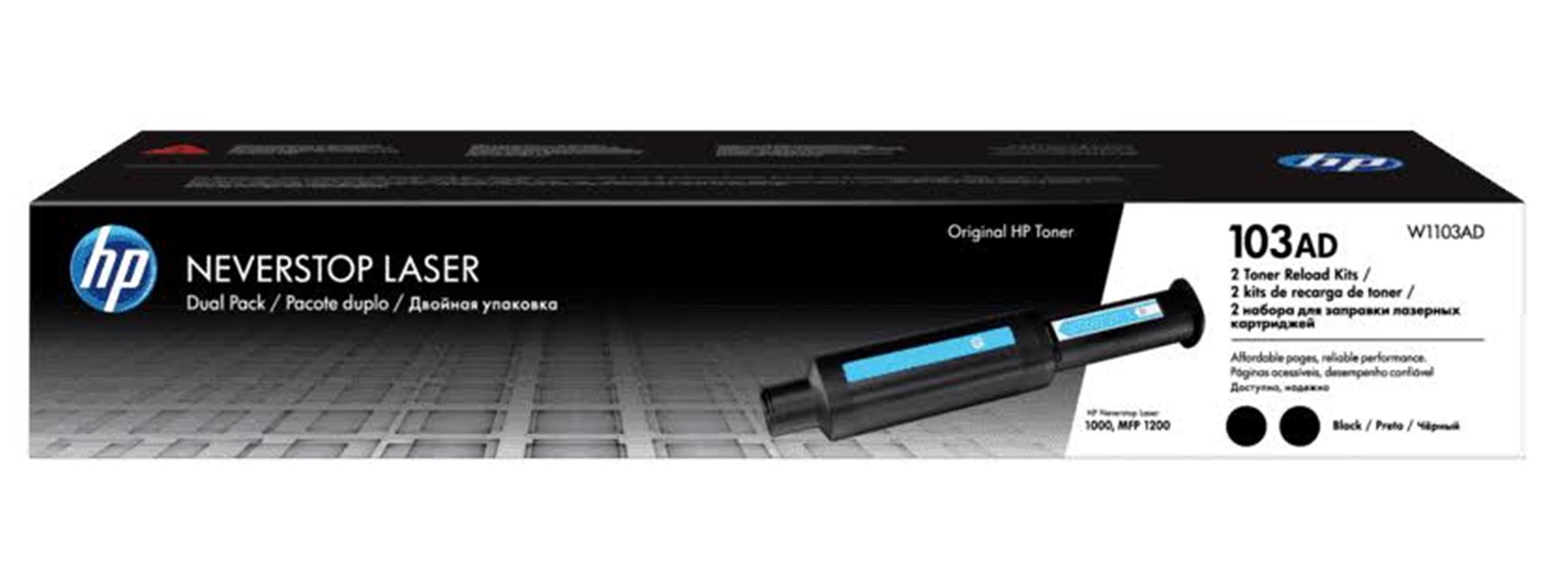 HP W1103AD 103AD Black Siyah 2.500 Sayfa x 2 Neverstop Toner