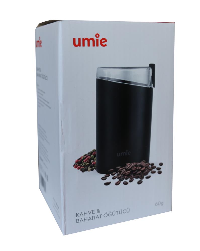 Umie KB-U50 60G Kapasiteli Siyah 140W Kahve ve Baharat Öğütücü
