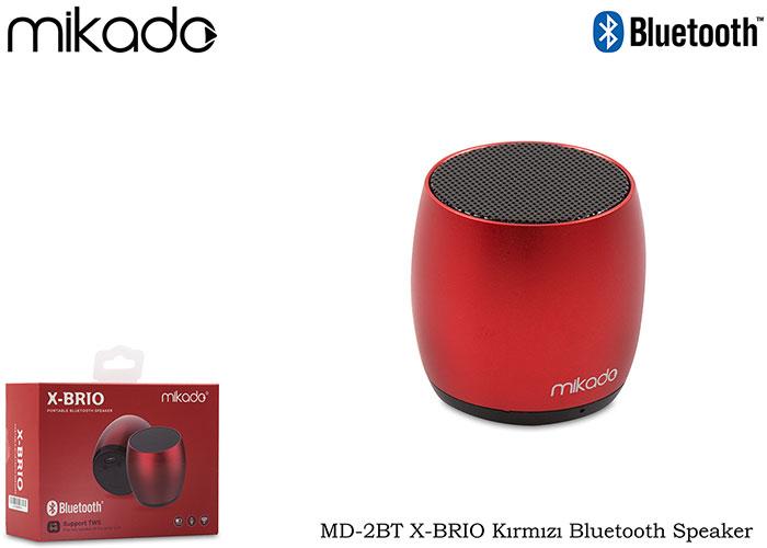 Mikado%20MD-2BT%20X-BRIO%20Kırmızı%20Bluetooth%20Speaker
