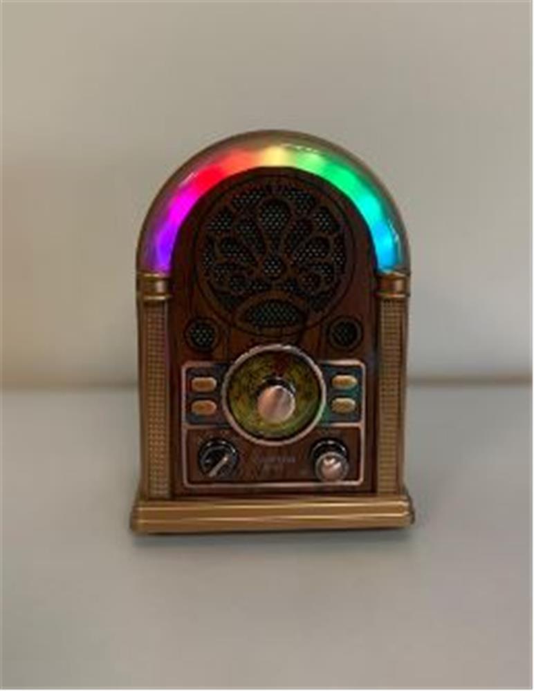 Everton RT-752 Şarjlı Led Işıklı Nostaljik Radyo Bluetooth-Usb-Sd-Fm