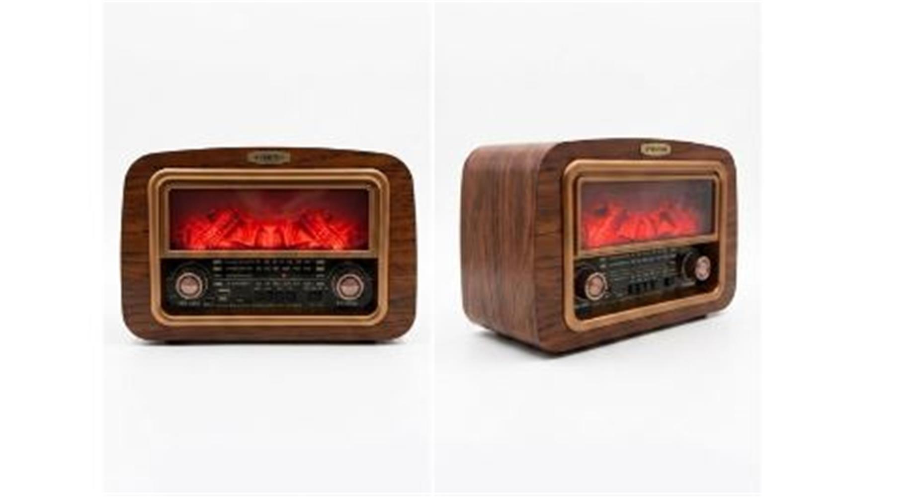 Everton Rt-742 Şömine Göstergeli Bluetooth Fm-Usb-Tf-Aux Şarjlı Nostaljik Radyo