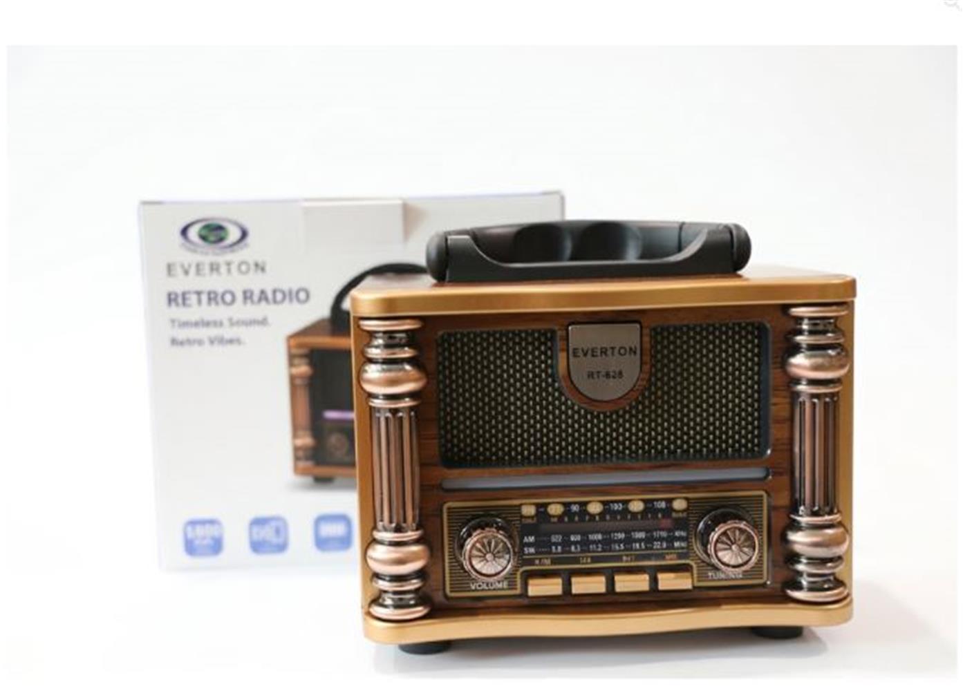 Everton Rt-628 Retro Vibes Bluetooth Fm-Usb-Tf-Aux Şarjlı Nostaljik Radyo Led