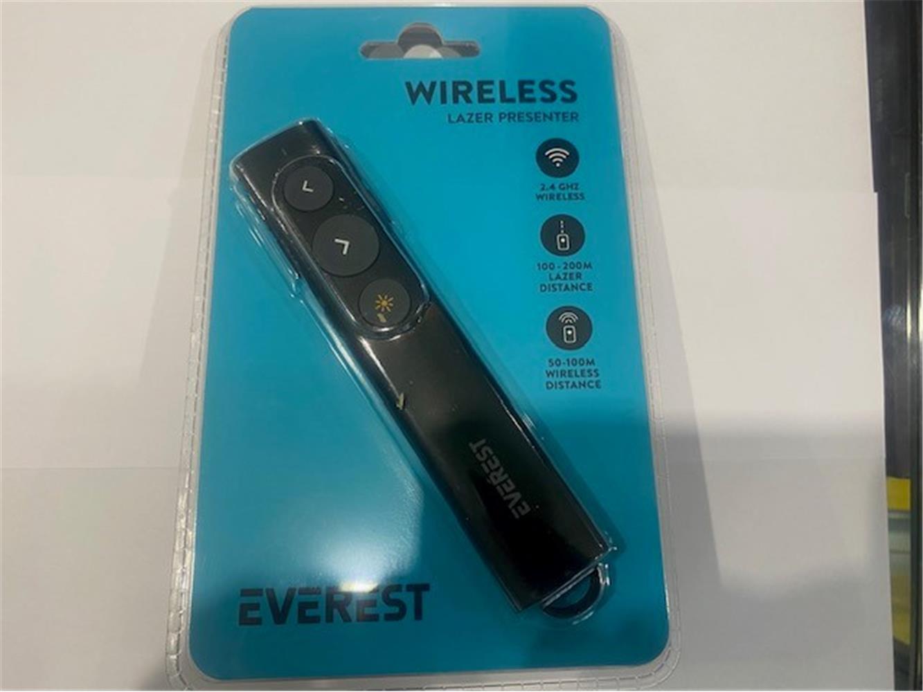 Everest TBA-11 2.4Ghz Kablosuz Type C Profesyonel Sunum Cihazı (100-200mt Lazer)(50-100mt Wıreless )