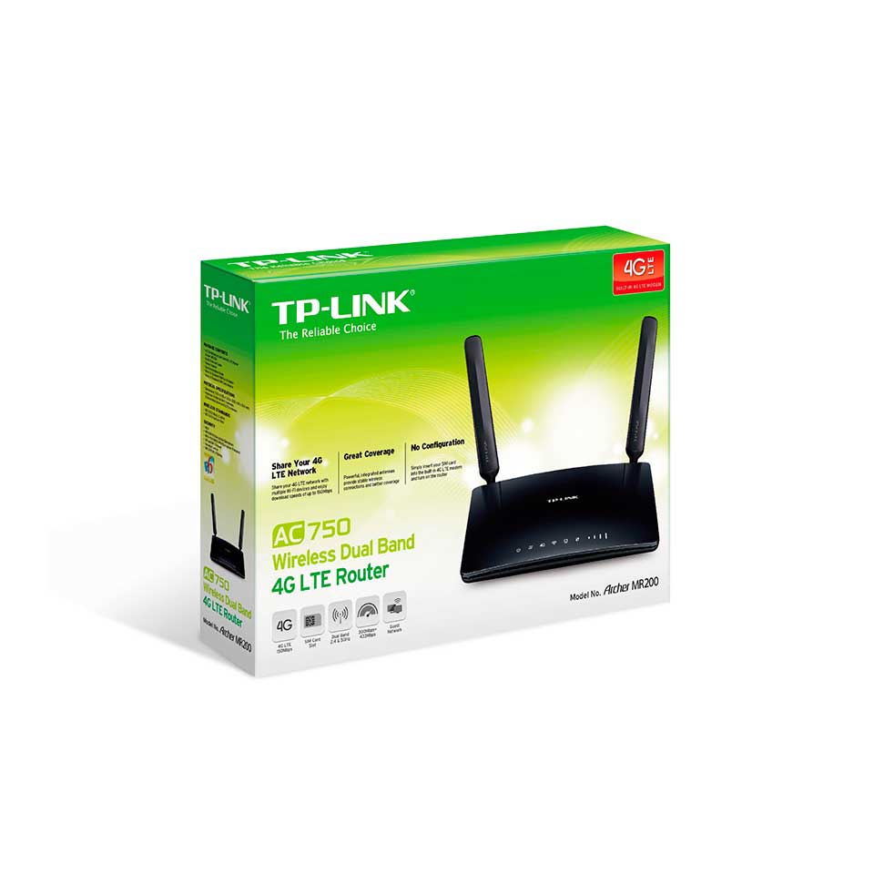 Tp-Link Archer MR200 AC750 750MBPS 4Port 2.4/5GHz 3G/4G LTE Indoor Sim Kart Gi̇ri̇şli̇ Router