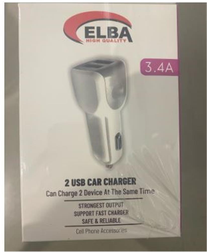 ELB28-AR3P Elba 3.4A  2Usb Araç Başlık