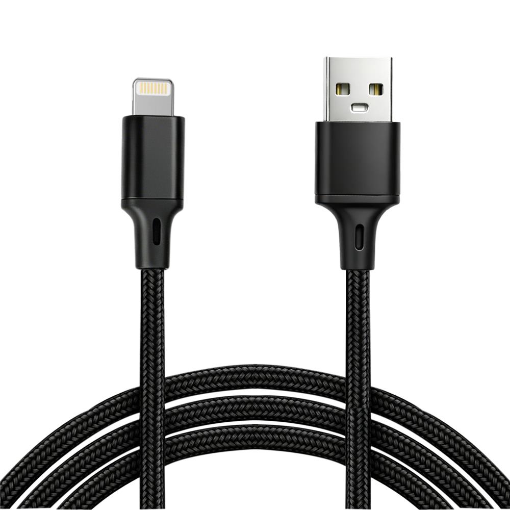 Vcom CU253 Lightning to USB 3m 10W (5V-2A) Örgülü Şarj Kablosu