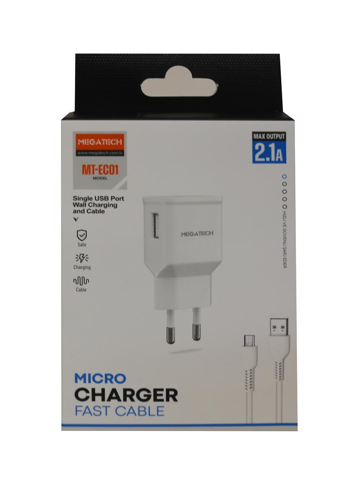 Megatech EN-685 20Watt PD+USB Usb To Type-C Kablolu Şarj Cihazı