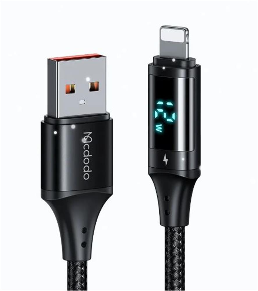 Mcdodo CA-1060 Dijital Ekranlı Usb-A To Lightning Hızlı Data-Şarj Kablosu 3A 1.2m