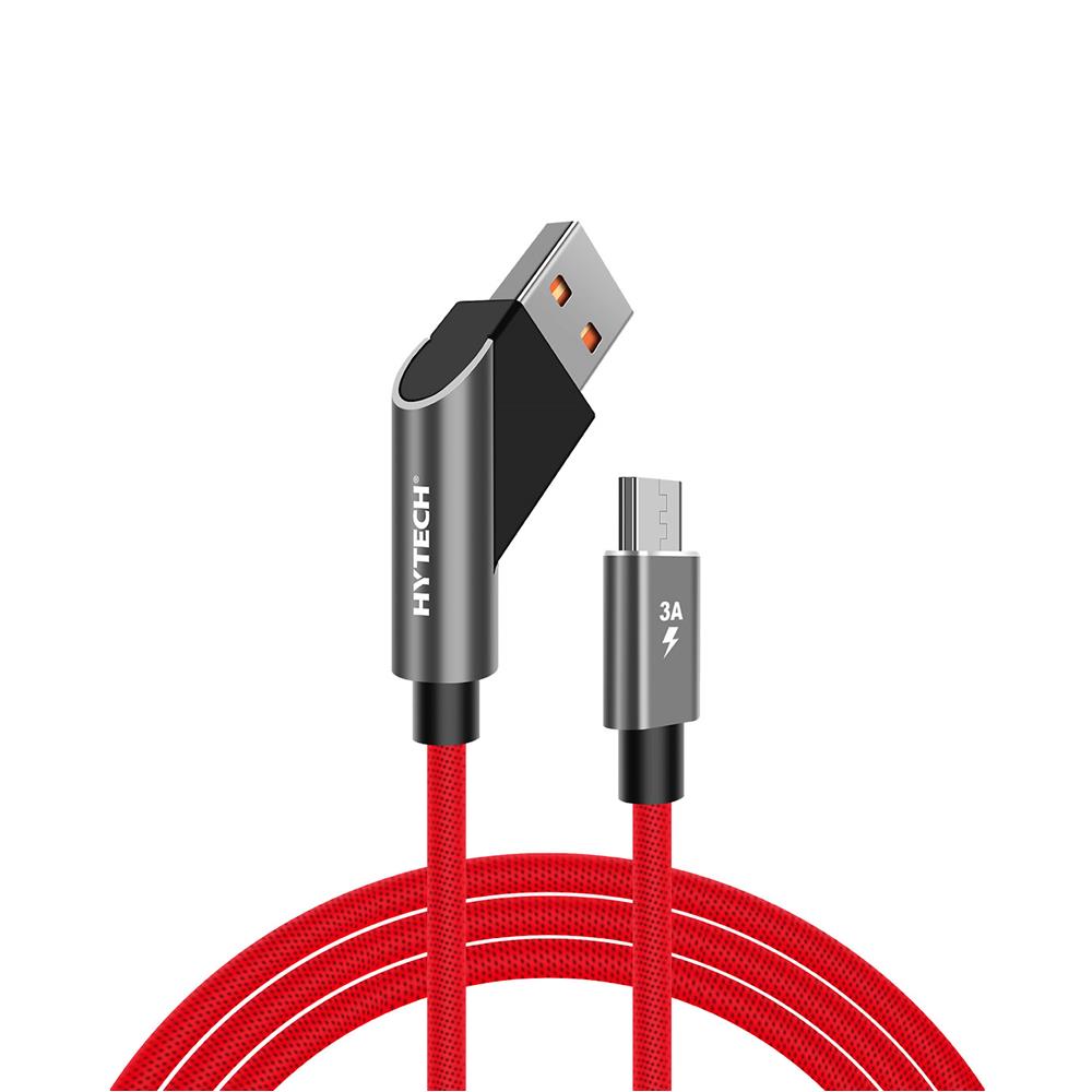 Hytech HY-X215 3A Micro Usb 1m Kırmızı Data + Şarj Kablosu