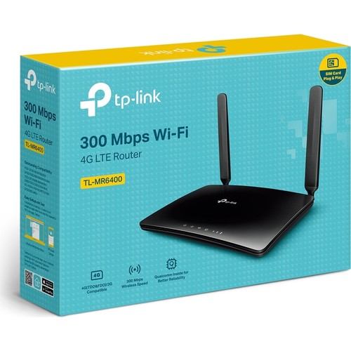 Tp-Link TL-MR6400 300Mbps 4 Port 2 Anten 4G LTE Indoor Sim Kart Gi̇ri̇şli̇ Router