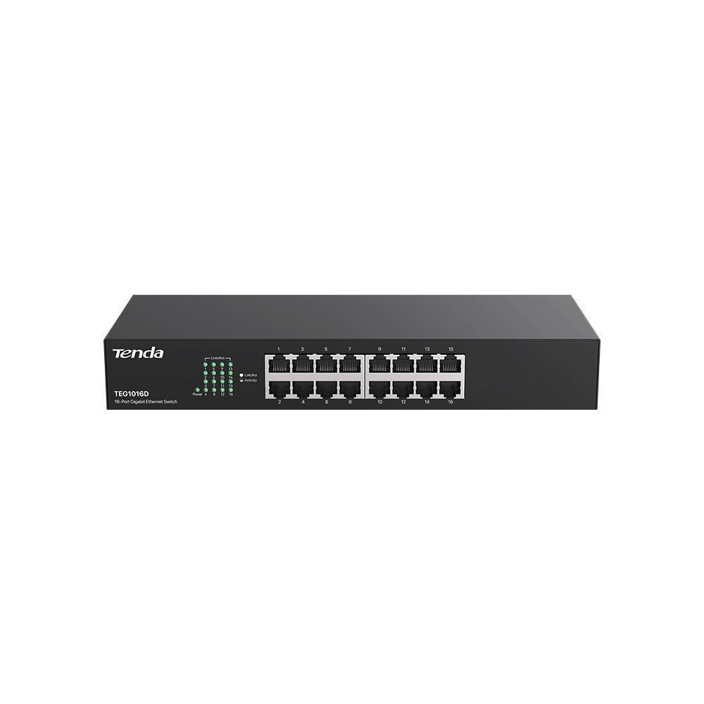 Tenda TEG1016D 16 Port 10/100/1000 Yönetilemez Rack Mount Switch