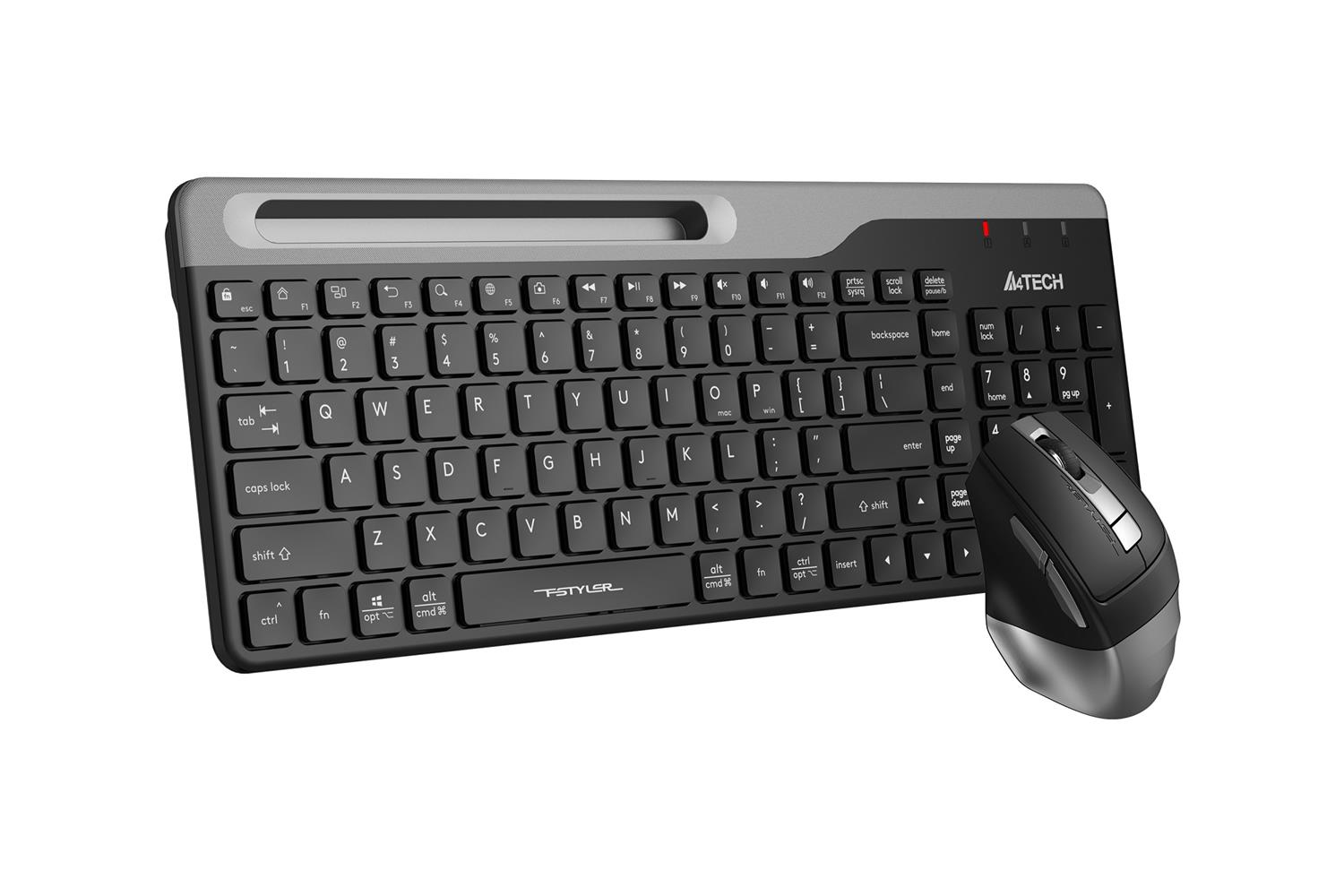 A4 Tech Fstyler FB2535C Siyah Bluetooth+2.4G Nano Fn Multimedya Klavye Şarjlı Mouse Set