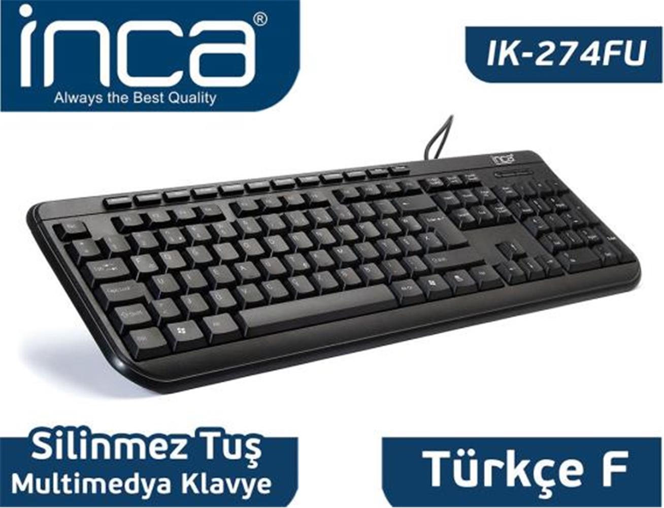 Inca IK-274FU F-Usb Multimedya Black Laser Print Klavye