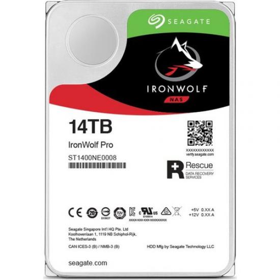Seagate 14TB IronWolf Pro ST14000NE0008 7200RPM 256MB Cache SATA 6.0GB-s 3.5’’ Internal Harddisk