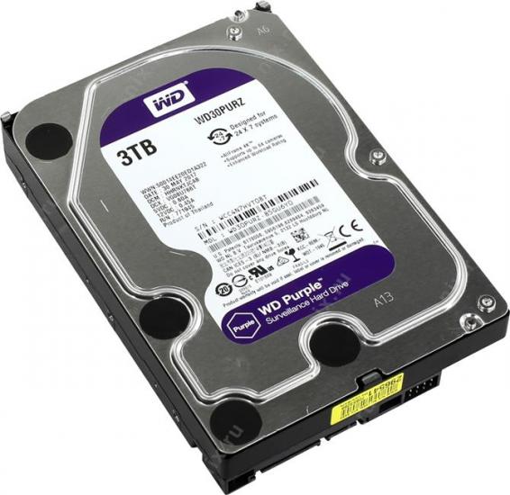 Wd 3Tb Purple 3,5’’  64Mb 5400Rpm Wd30Purz Harddisk