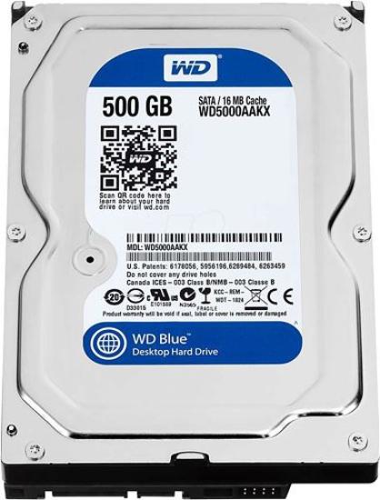 Wd 500GB 7200RPM 16 Cache PC 3.5 Sabit Disk (WD5000AAKX)