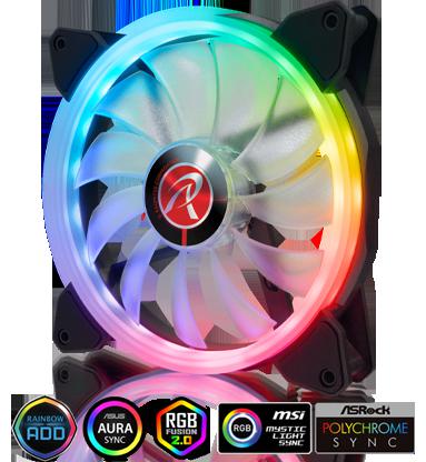 Raijintek IRIS 14 RBW ADD 2 2 Adet Adreslenebilir ARGB LED Kasa Fanı Seti