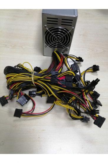 Hiport Maxpower 2000W 1x 20+4pin, 3x Ide, 6x Sata, 16X 6+2p Mining Powersuply Kutulu