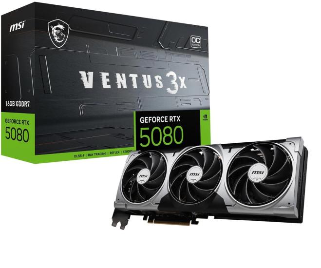 Msi GeForce RTX5080 16GB VENTUS 3X OC Ekran Kartı