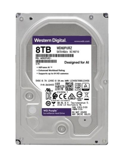 Wd 8 Tb Purple WD82PURZ 256MB Güvenlik Harddisk