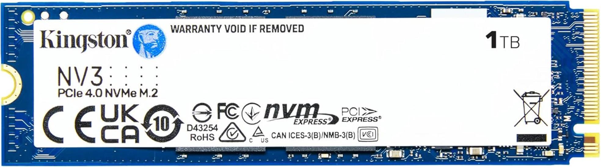 Kingston 1Tb NV3 M.2 2280 Nvme Ssd | Pcie 4.0 SNV3S-1000G