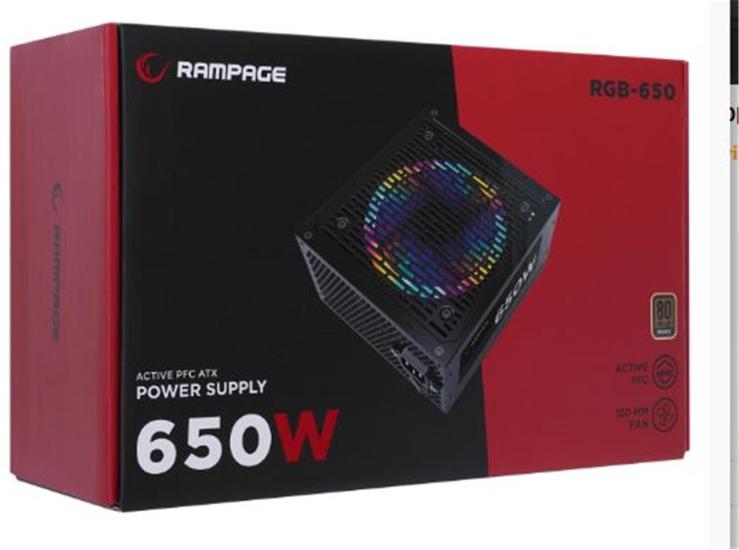 Rampage RGB-650 650W 80 Plus Bronze Power Supply