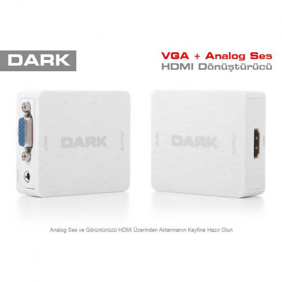 DARK DK-HD-AVGAXHDMI VGA to HDMI + Audio ÇEVİRİCİ