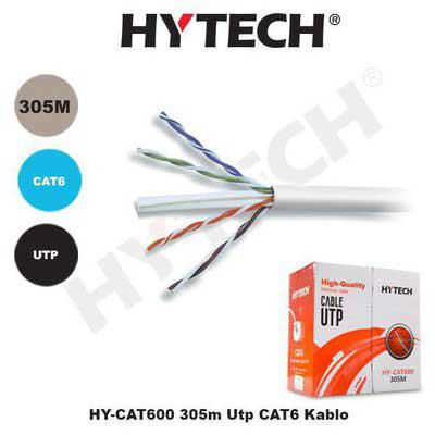 Hytech HY-CAT600 305mt utp cat6 Gri