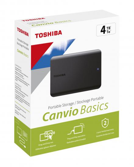 Toshiba 4TB Canvio Basic 2.5’’ Gen1 Siyah HDTB540EK3CA Harici Harddisk -YENİ-