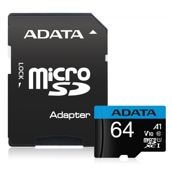 Adata 64GB Premier microSDXC Card with Adapter UHS-I Class10 V10 Hafıza Kartı