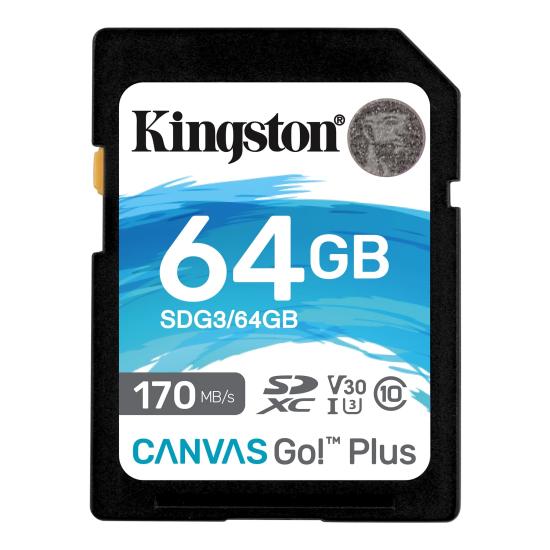 Kingston SDG3-64GB Canvas Go Plus Hafıza Kartı