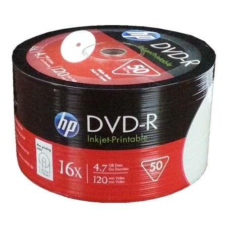 Hp DVD-R 4,7gb-120min 16x 50 li Shrink