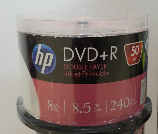 HP DVD+R DL 8.5GB Printable 50 Cakebox