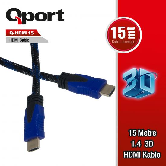 Qport Q-HDMI15 Hdmi Kablo Ver1.4 Altin Uçlu 3D