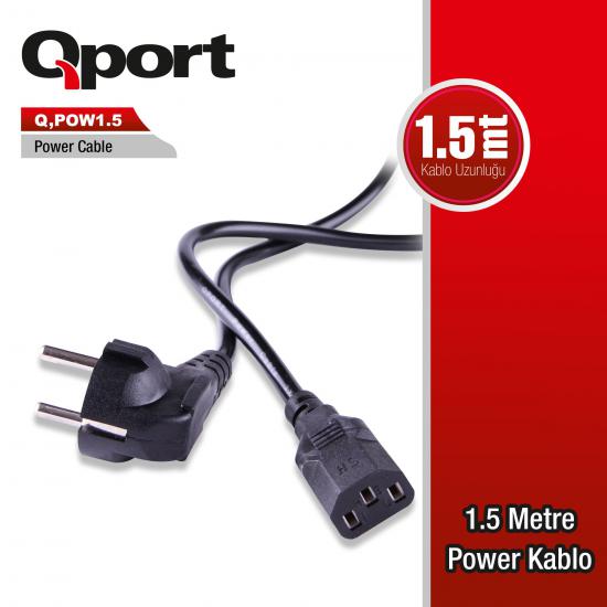 Qport Q-POW1.5 1.5MT Power Kablo