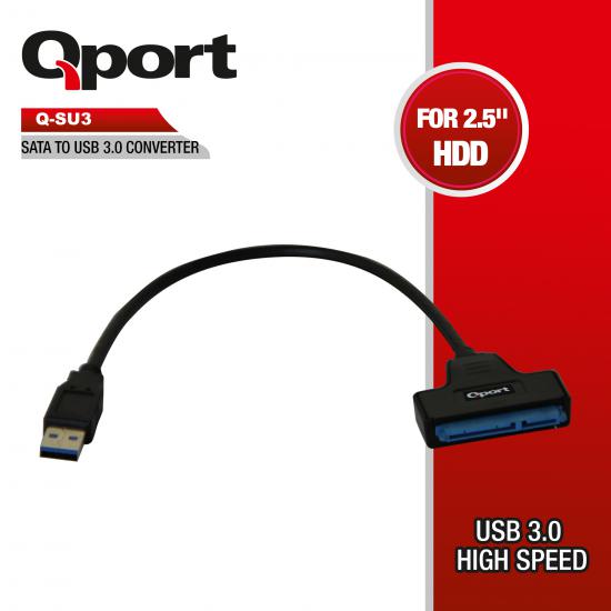 QPORT Q-SU3 SATA TO USB3.0 ÇEVİRİCİ KABLO