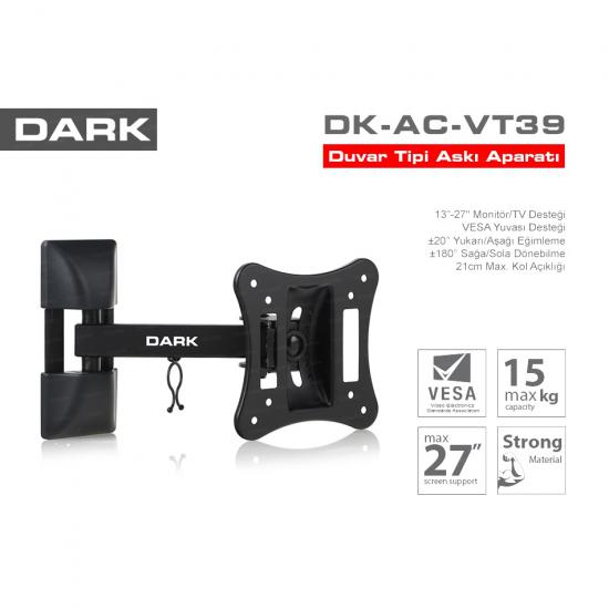 DARK DK-AC-VT39 DUVAR ASKI APARATI HAREKETLİ 13’’-27’’