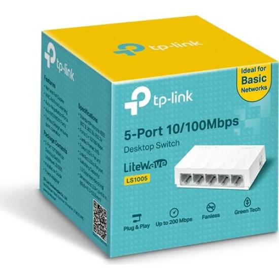 Tp-link LS1005 5 Port 10/100 Switch Plasti̇k Kasa