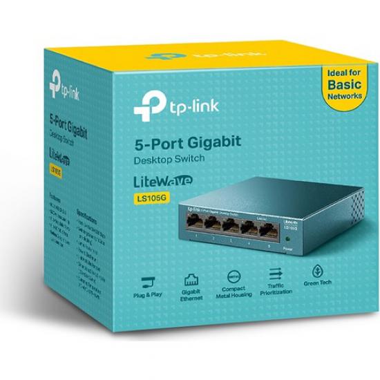 Tp-link LS105G 5 Port Yönetilemez Switch Metal