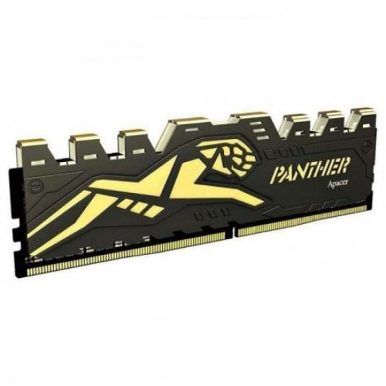 APACER PANTHER 8GB 3200MHZ DDR4 BLACK GOLD GAMING RAM AH4U08G32C28Y7GAA-1