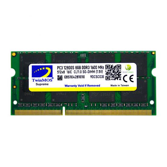 TWINMOS 8GB 1600MHz DDR3 1.5v NOTEBOOK RAM MDD38GB1600N
