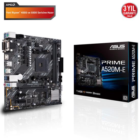 Asus Prime A520M-E Am4 Anakart