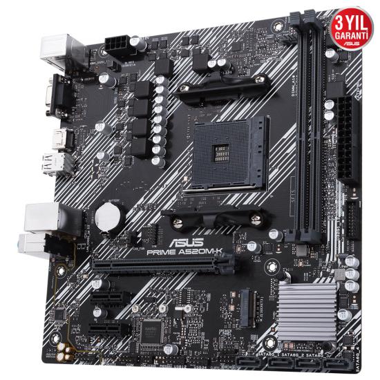 Asus Prime A520M-K Am4 2xDdr4 Anakart