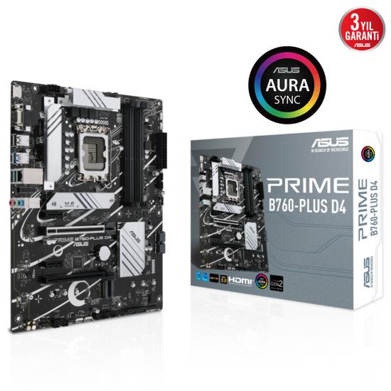 Asus Prime B760-PLUS 1700P 4xddr4 atx anakart