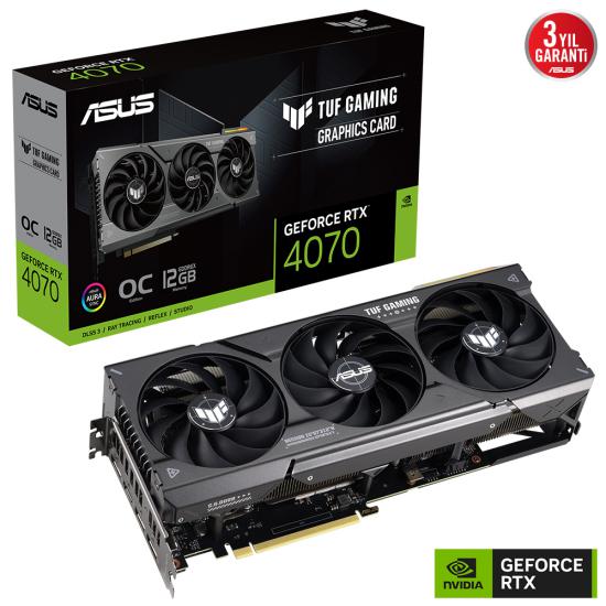 Asus TUF-RTX4070-O12G-GAMING 12Gb Ekran Kartı