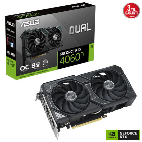 Asus DUAL-RTX4060TI-O8G 8gb 128Bit ekran kartı