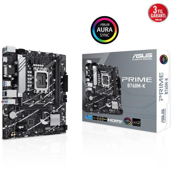Asus Prime B760M-K 2xDdr5 Vga Hdmi 1700P Anakart
